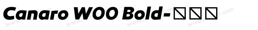 Canaro W00 Bold字体转换